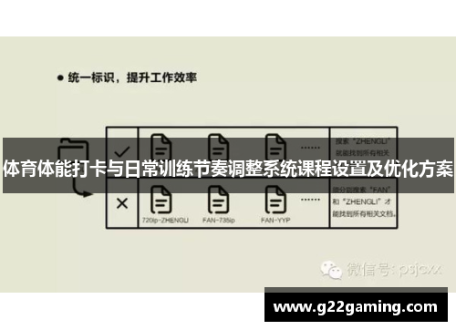 体育体能打卡与日常训练节奏调整系统课程设置及优化方案